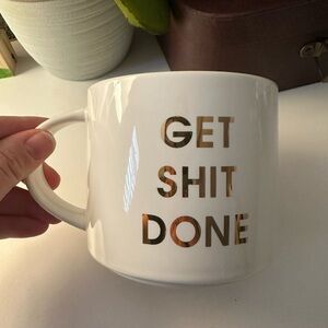 Motivational White and Gold Mug New Never used